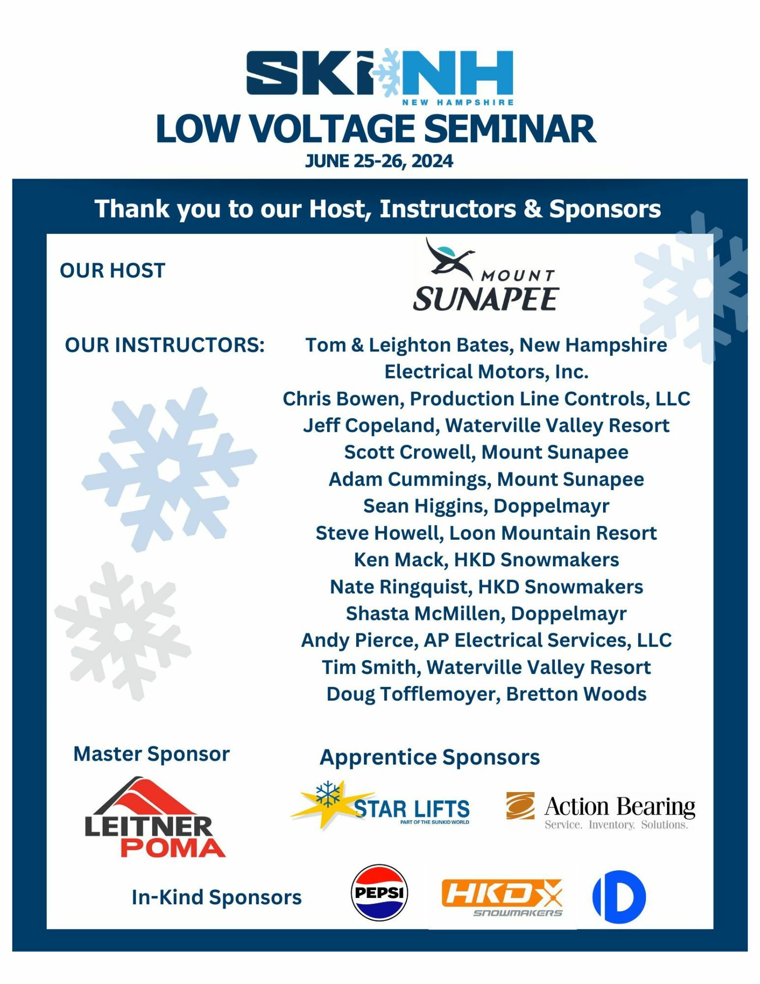 Low Voltage Seminar Thank You