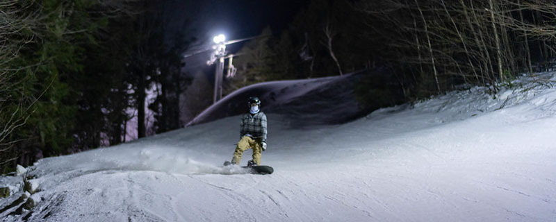 Night skiing at Crotched Mountain