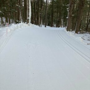 Sweet XC skiing on the Snowmaking Loop at Abenaki today #freshcourdoroy #protectourwindows #getoutside #explorewolfeboro