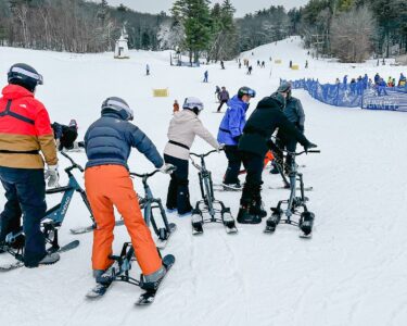 Sno go biking at Mount Sunapee