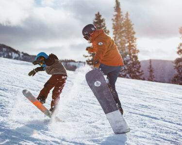 Childrens snowboard lesson